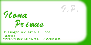ilona primus business card